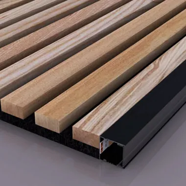 LED Light Wood Slat Acoustic Panels